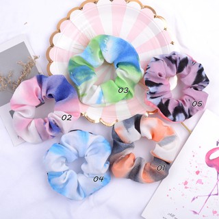 Cột tóc Scrunchies vải mix màu