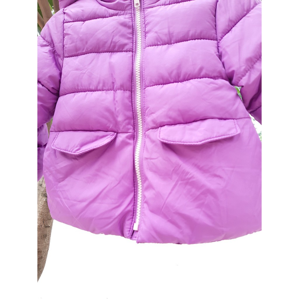 [GIÁ SỈ]Áo khoác phao siêu nhẹ bé gái 1-5 tuổi bên trong lót lông cừu, Áo phao cho bé hàng xuất dư xin