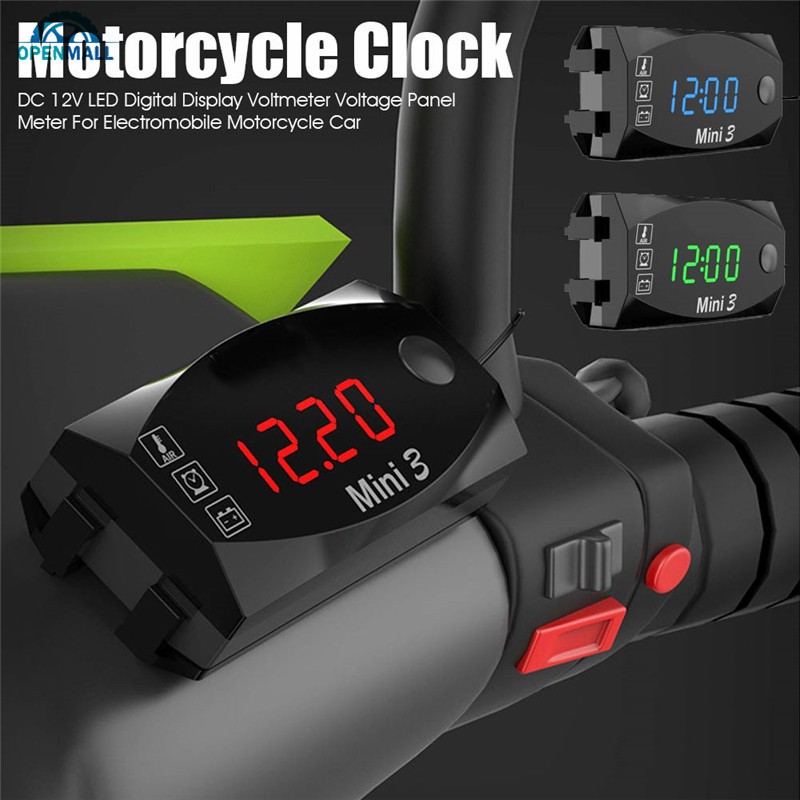 OM DC 12V LED Digital Display Voltmeter Voltage Panel Meter For Electromobile Motorcycle Car