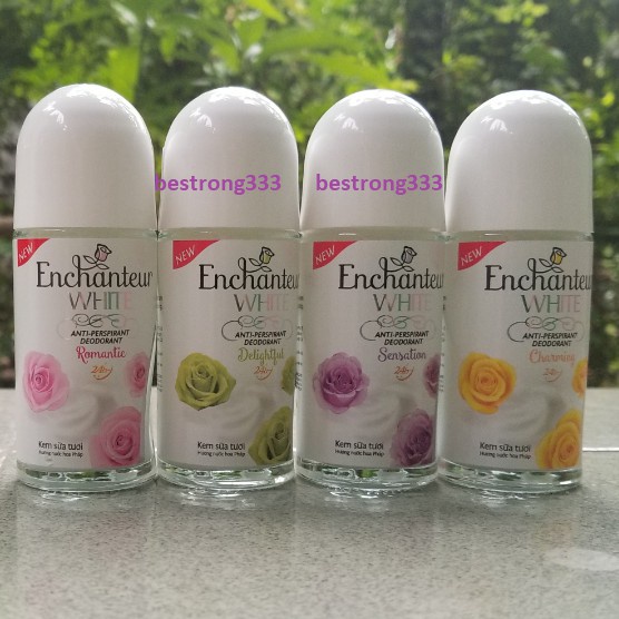 Lăn khử mùi trắng da Enchanteur 50ml đủ mùi