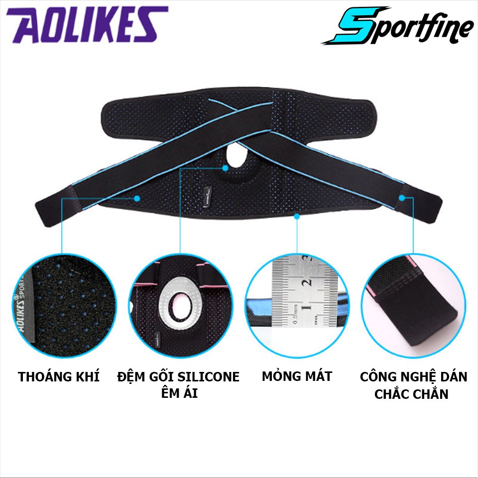 ĐAI CUỐN BẢO VỆ KHỚP GỐI CAO CẤP AOLIKES BĂNG GỐI THỂ THAO GYM AN TOÀN