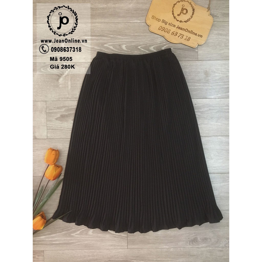Chân váy dập ly bigsize nữ (MS 9505) chân váy dài, váy bigsize, thời trang ngoại cỡ, thời trang nữ | BigBuy360 - bigbuy360.vn