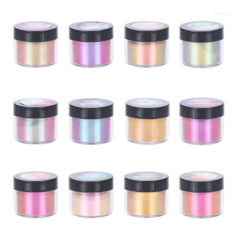 [Hàng mới về] Lọ bột màu ánh ngọc trai không độc hại dùng trang trí móng tay nghệ thuật đa năng