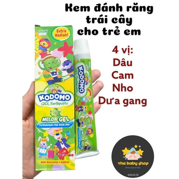 (MỚI) KEM ĐÁNH RĂNG KODOMO CHO TRẺ EM CHÍNH HÃNG THÁI LAN 4OG