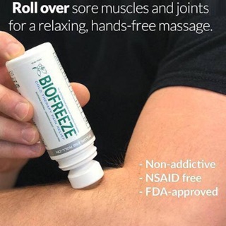 Bộ lăn và kem xoa bóp giảm đau biofreeze pain relief roll