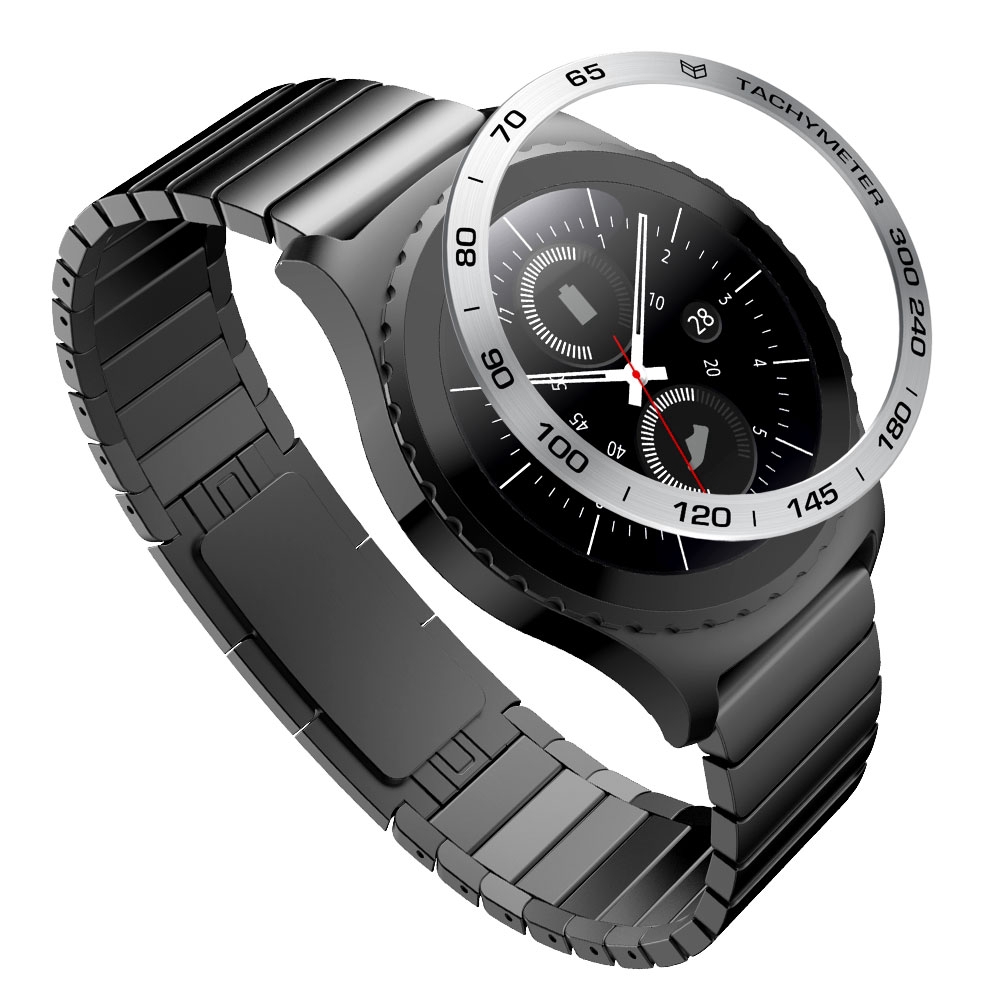 For Samsung Gear S2 SM-R732 Classic Watch Sticker Cover Anti-scratch Protection Steel Ring Bezel vn