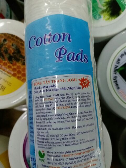 Bông tẩy trang jomi nhật 80 miếng/ gói, bông tẩy trang jomi 120 miếng/ gói