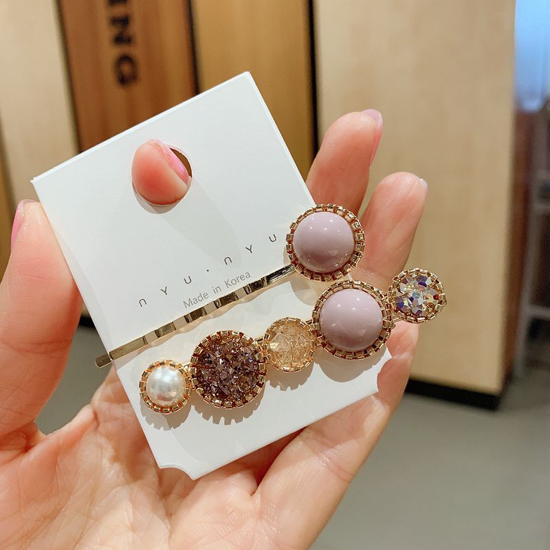 Set kẹp mái phong cách Hàn Quốc A6028 - Kẹp tóc đính hạt nhiều mẫu