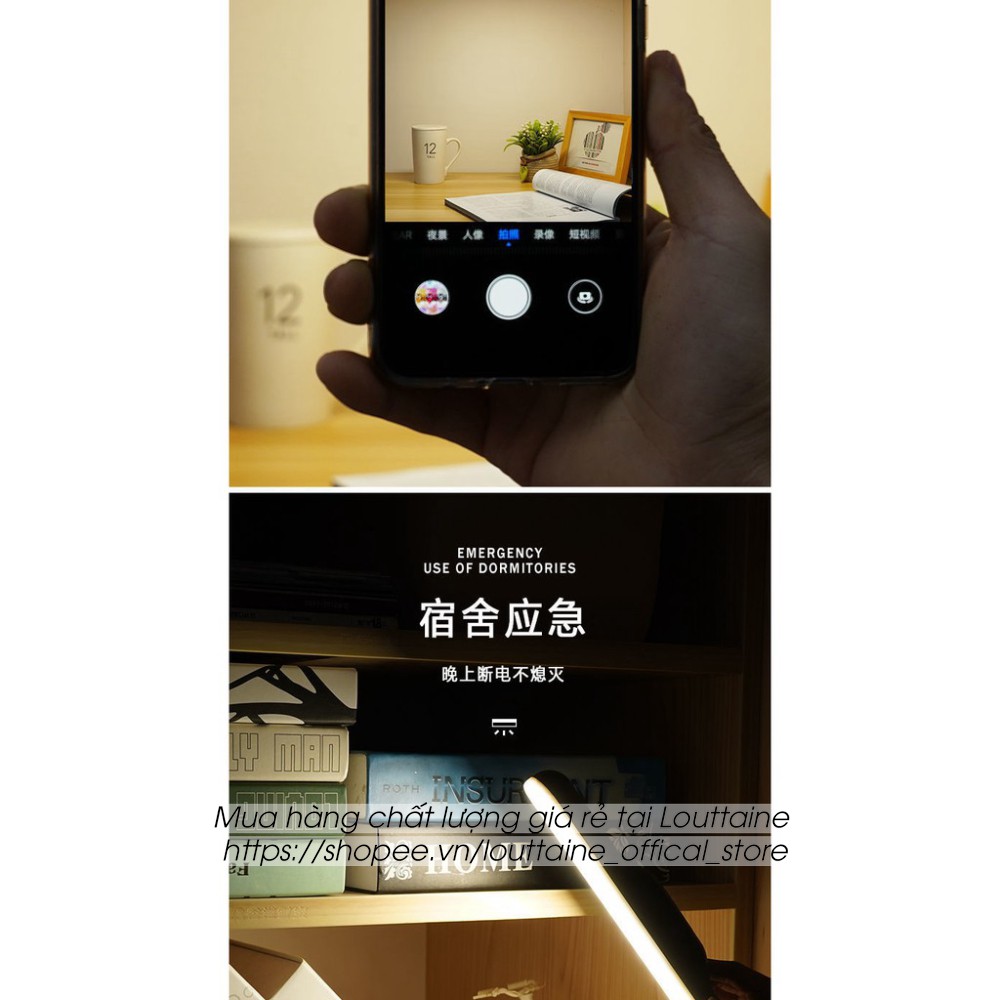 Đèn dán tường tích điện 1800mAh gắn nam châm đèn trang điểm bàn học bàn làm việc 4 chế độ sáng cảm ứng chạm tiện lợi | BigBuy360 - bigbuy360.vn