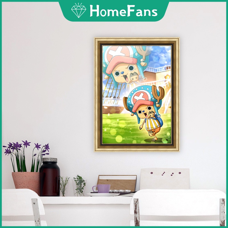 Tranh Đính Đá 5D Tự Làm Hình Nhân Vật Nami One Piece Kích Thước 30x40cm / 50x70cm