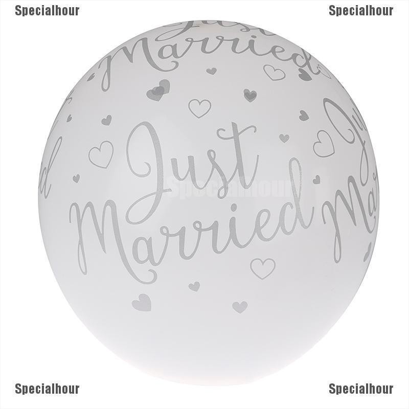 Specialhour Wedding balloons print Just married Latex Balloons Valentine's Day Balloons
