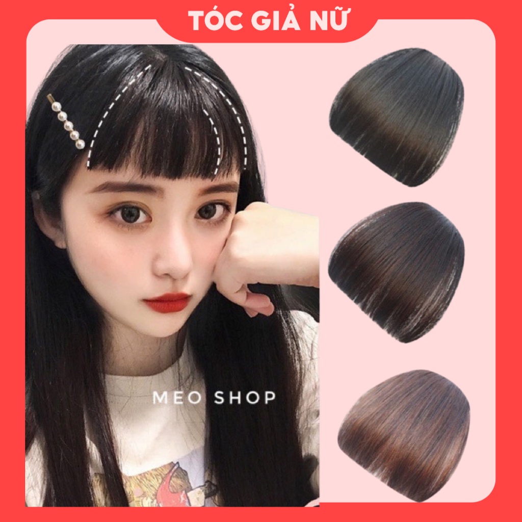 Tóc giả nữ mái ngố phong cách kute