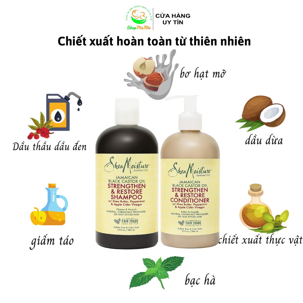 Bộ dầu gội dầu xả Shea Moisture Jamaican.