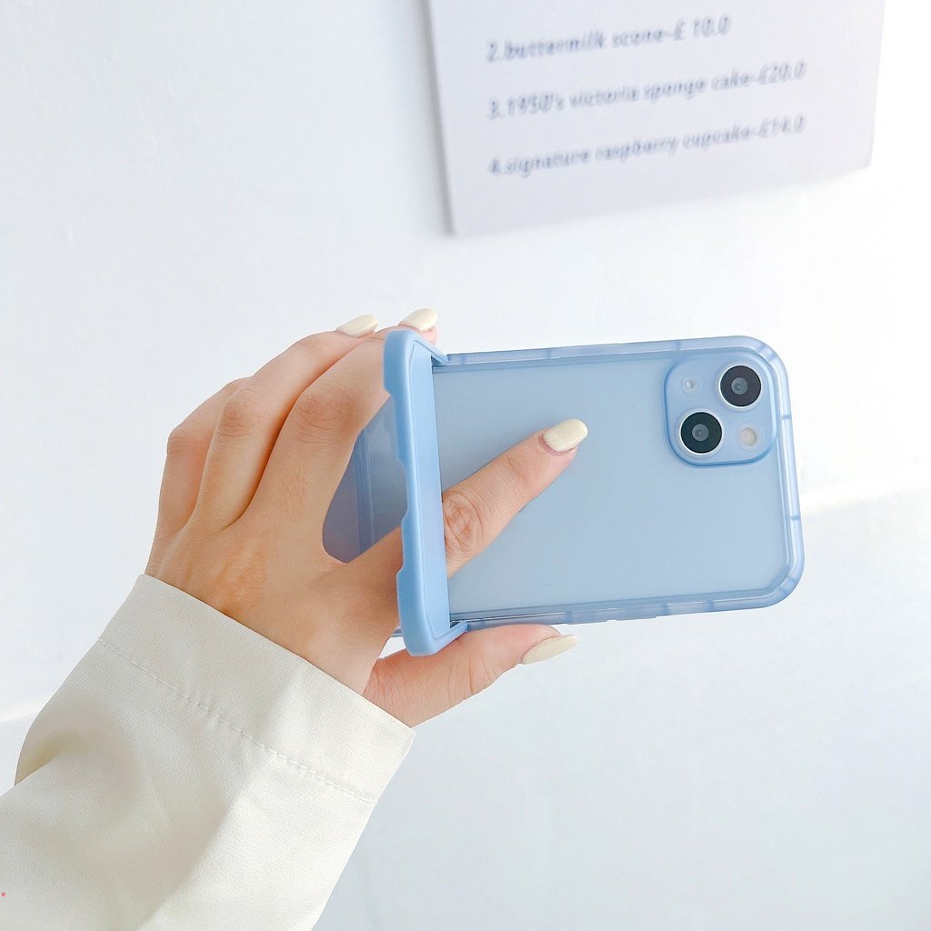 Ốp Điện Thoại Mềm Trong Suốt Chống Sốc Có Giá Đỡ Cho IPhone 11 Pro Max 12 Pro Max 13 Pro Max XS Max XR X 6 6s 7 8 Plus