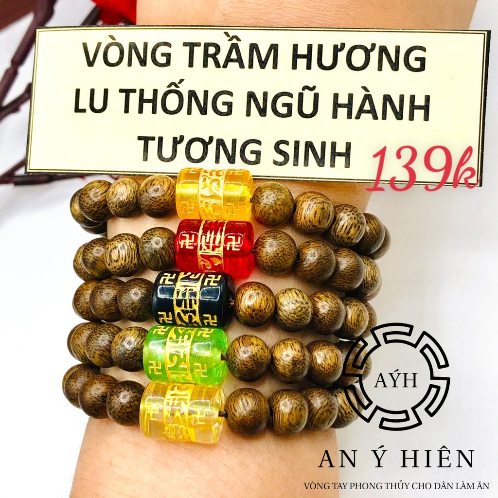 Vòng tay trầm hương lu thống mệnh Thổ 8 li