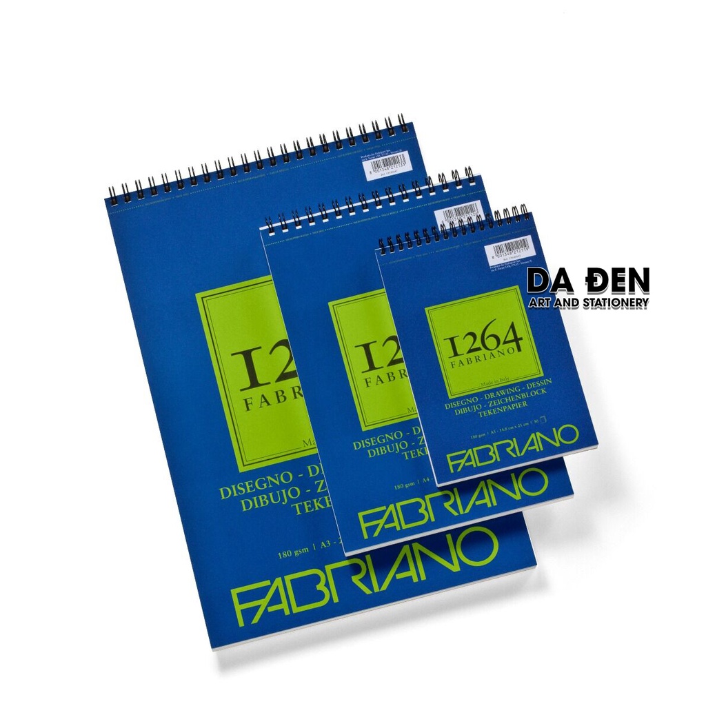 [DA ĐEN] Sổ Fabriano 1264 A5|A4|A3 180g/m²