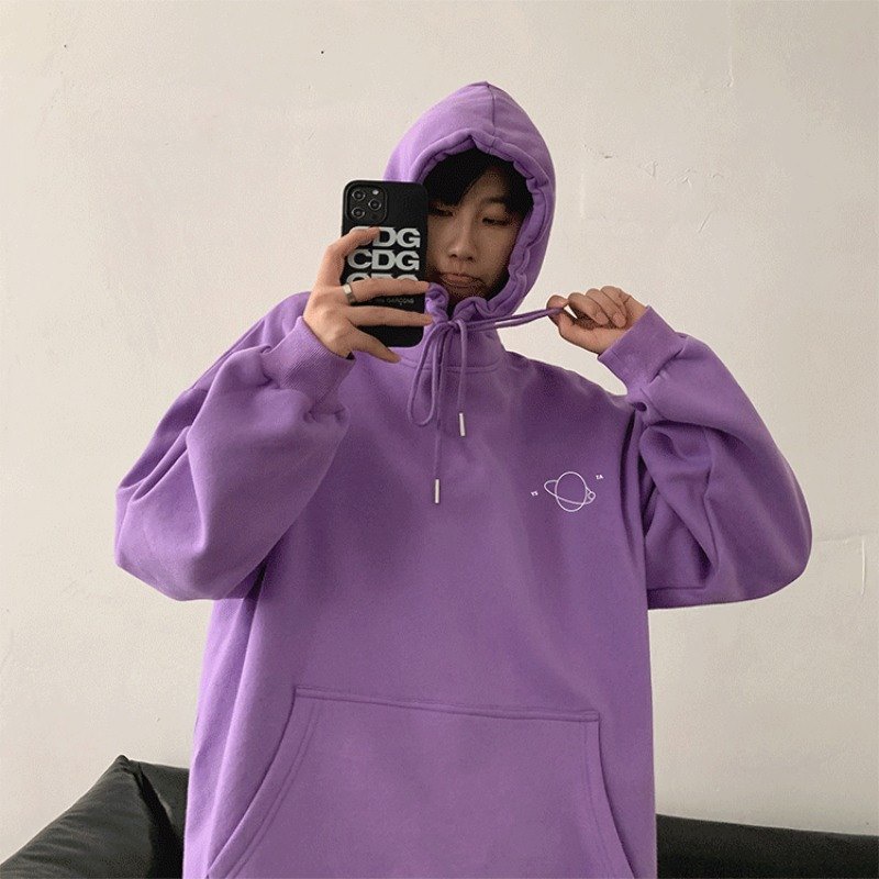 Áo Hoodie Tay Dài In Họa Tiết Hành Tinh Thời Trang Hàn Quốc Size M-XXXL