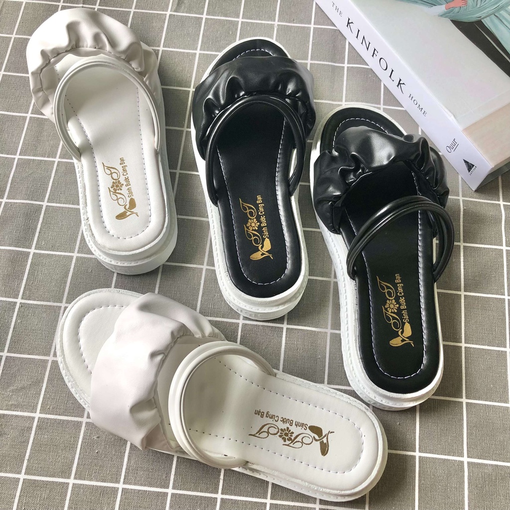 Dép bánh mì sandal đế cao Luvia 59DN