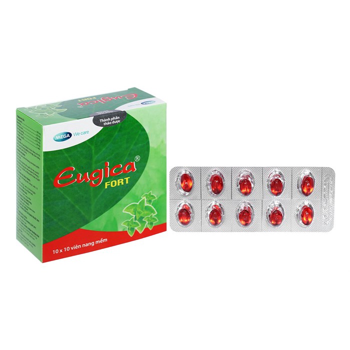 Vỉ ho tinh dầu Eugica - Vỉ lẻ 10 viên - 2 loại: Xanh và đỏ