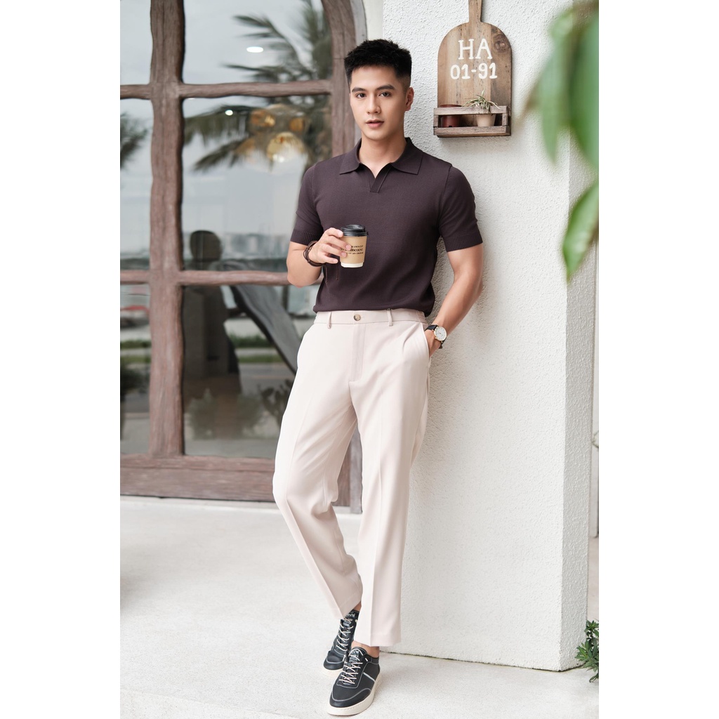 Quần âu nam dáng Tapered trẻ trung thương hiệu 360 Boutique Made in Vietnam - QATTK303