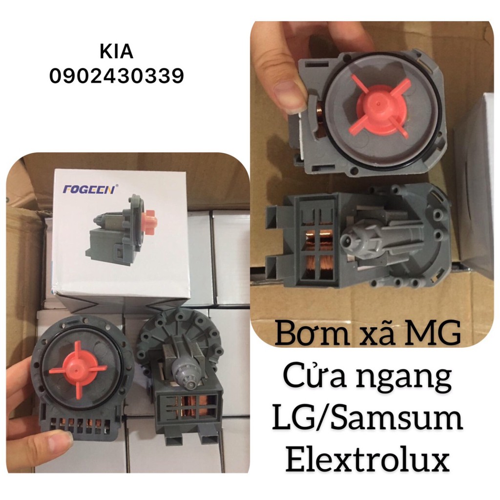 Bơm xả máy giặt cửa ngang .LG, .Samsung, .Electrolux bắt vít, Gài
