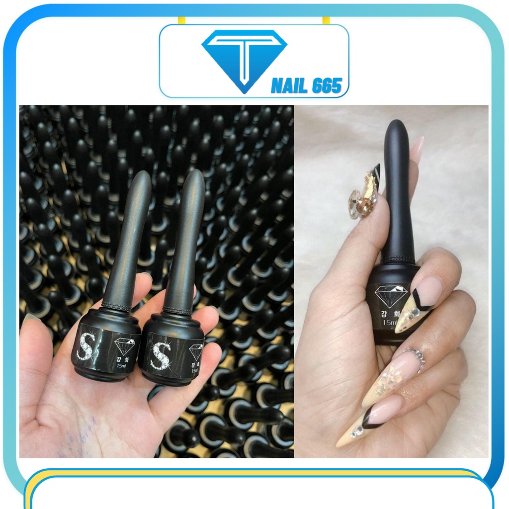 Top đính đá kim cương siêu chắc , Gel top đính đá S nail