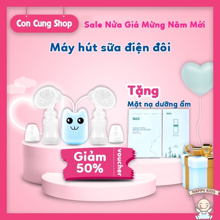 Máy Hút Sữa Điện Đôi Tự Động Hút Sữa Kết Hợp Massage Kích Sữa Cho Mẹ