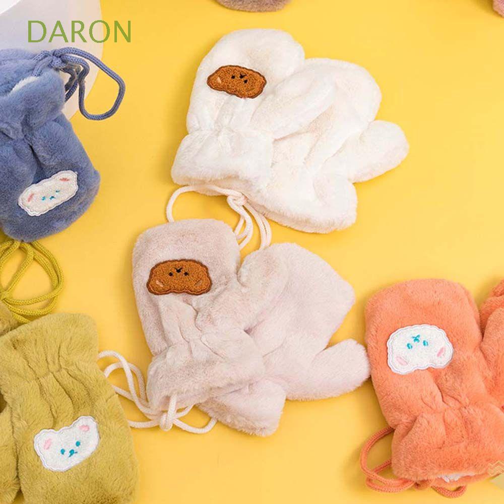 Găng Tay Lông Nhung Mềm Mại Hình Gấu Hoạt Hình Dễ Thương Cho Bé