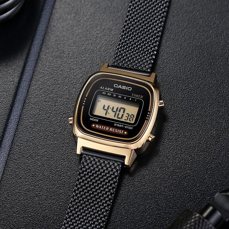 Đồng hồ nữ dây kim loại chính hãng Casio LA670WEMB-1