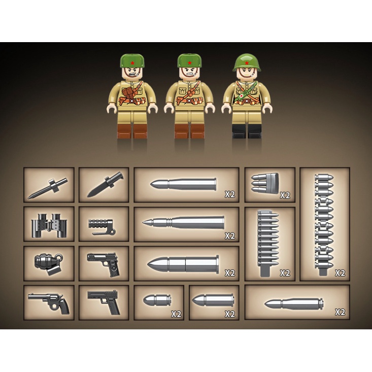 Set 731 Mô Hình Xe Tải Đồ Chơi MOC WW2 BM-13 Rocket Artillery Katyusha Mới
