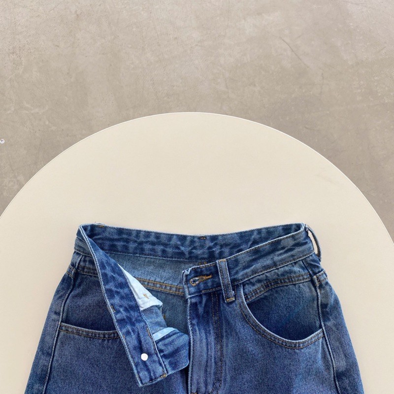 {MÃ NZ35} QUẦN JEANS ỐNG SUÔNG RỘNG GẤP GẤU LƯNG CAO -  CHE KHUYẾT ĐIỂM MÔNG ĐÙI - QUẦN JEANS NỮ ĐẸP