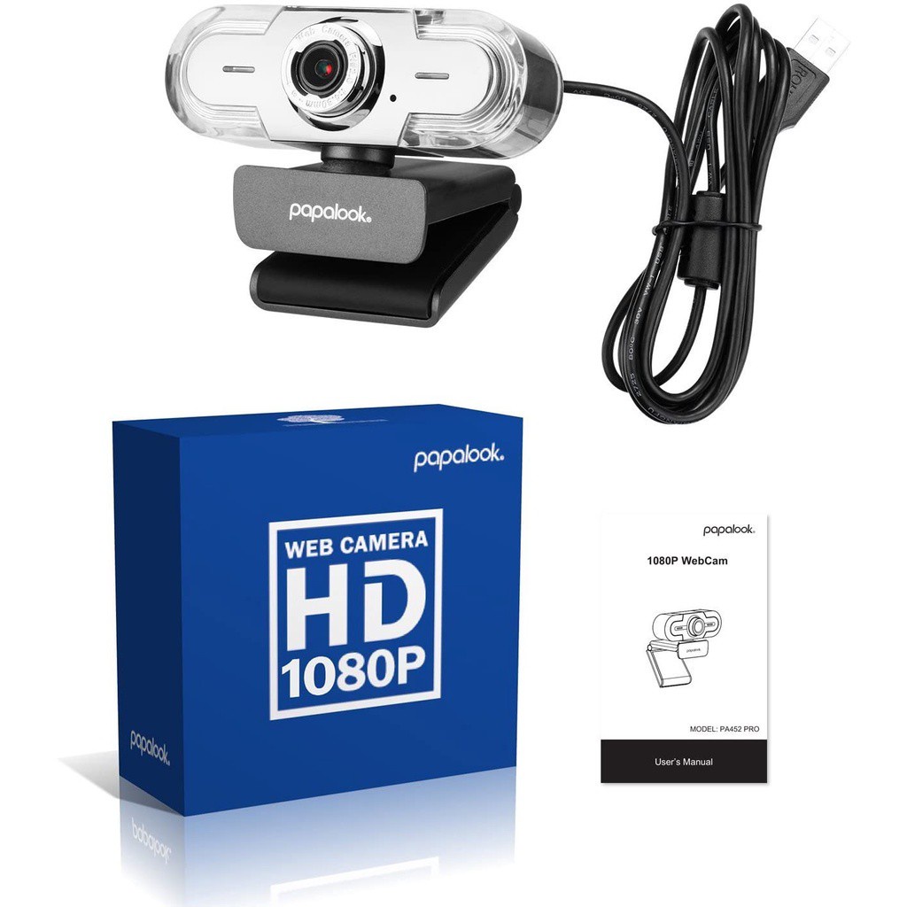 Webcam Pa452 Pro 1080p Tích Hợp Micro Và Máy Quay Video Cho Windows 7 / 8 / 10 / Xp / Mac Os / Mac | BigBuy360 - bigbuy360.vn