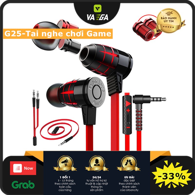 Tai nghe gaming nhét tai - Plextone G25 - Bass sâu-Âm thanh cực chất-Chính hãng - Tai nghe gaming cho điện thoại