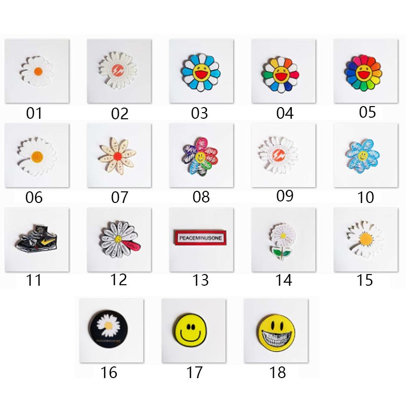 Dễ Thương Ghim Cài Áo Hình Hoa Cúc / Hoa Cúc / Mặt Cười Nhiều Màu Sắc