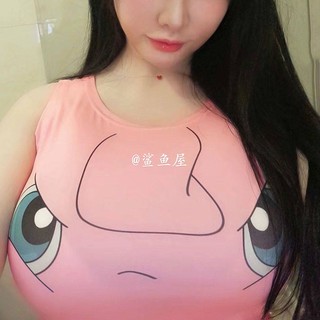 ❤❤Áo thun sát nách hở rốn in hoạt hình 3D dễ thương
