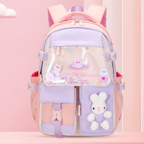 Ba lô học sinh bé gái siêu nhẹ chống nước cao cấp phong cách mới - Fortune Mouse HS1053
