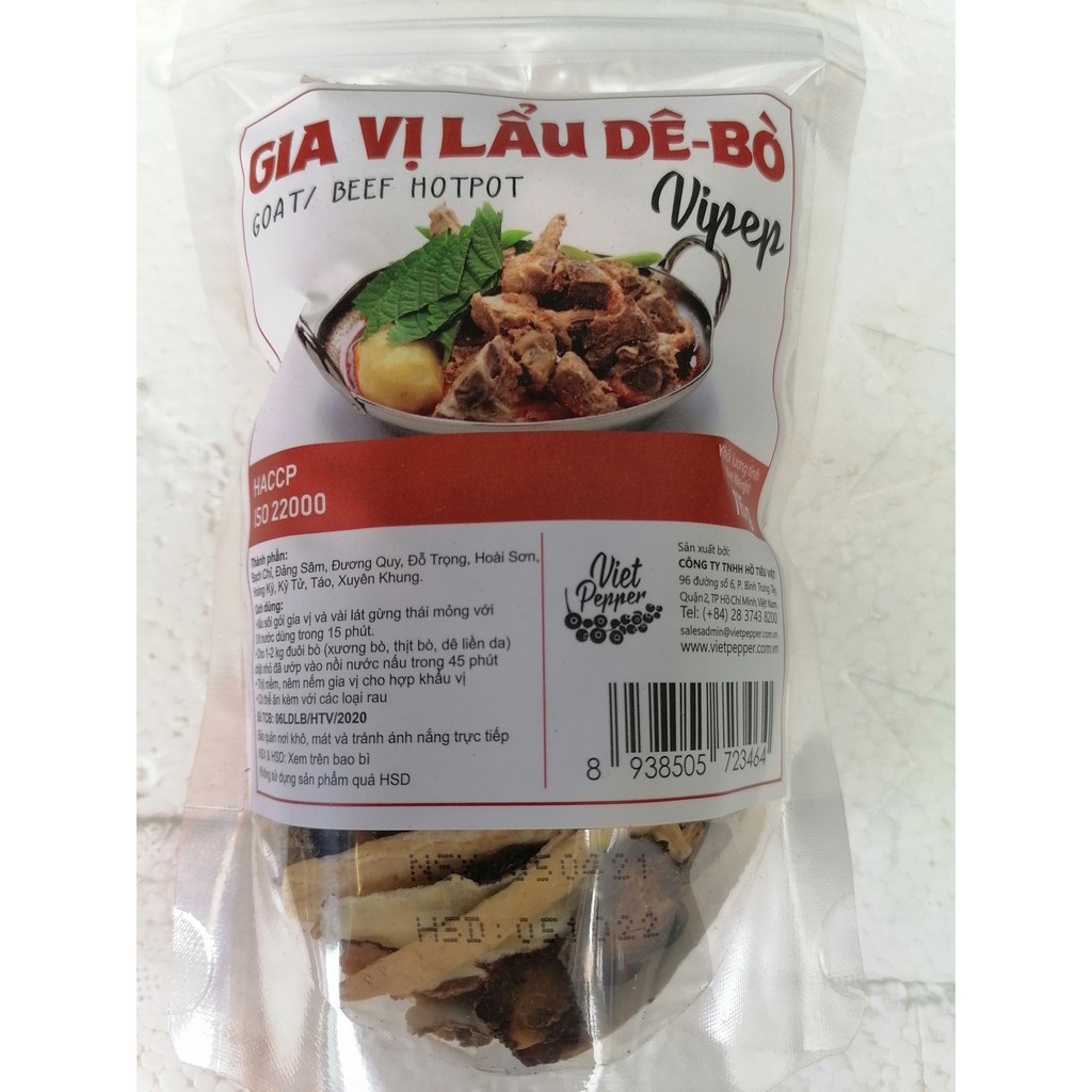 [115g] Gia vị nấu lẩu Dê / Bò [VN] VIPEP Goat / Beef Hotpot (cpd-hk)
