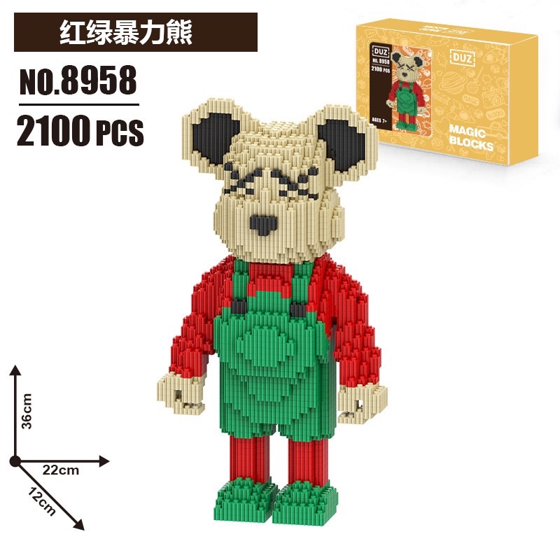 LEGO LẮP RÁP MÔ HÌNH 3D BEARBRICK ĐỒ CHƠI LẮP RÁP CHO TRẺ SƯU TẦM