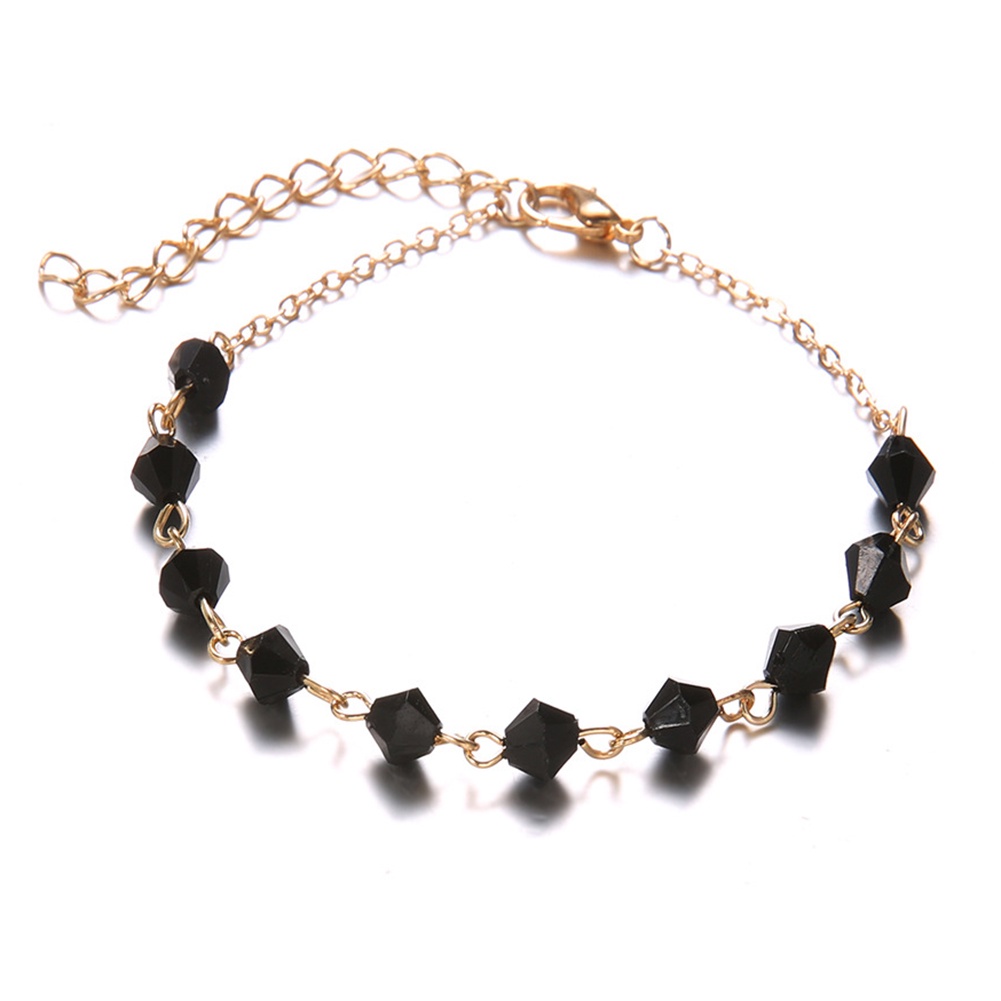 Set 4 vòng tay kim loại đính đá màu thời trang cho nữ