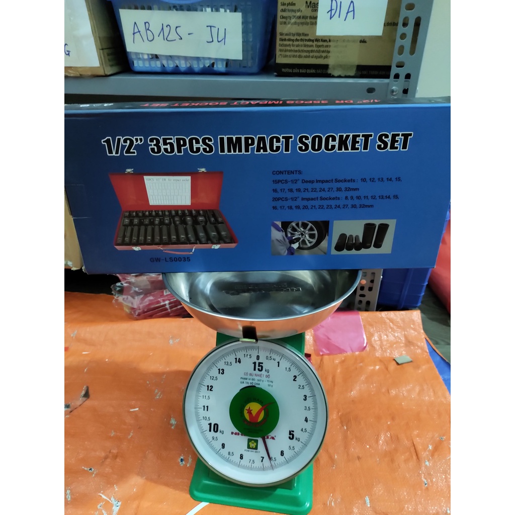 Bộ tuýp mở bu lông 1/2 inch đen thép CR-MO 35 chi tiết, bộ khẩu chuyên mở siết bulong thép đen siêu cứng đủ size