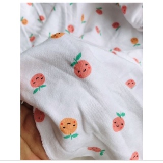 Vải thun hình trái cam nhỏ xinh, may outfit doll 🍊