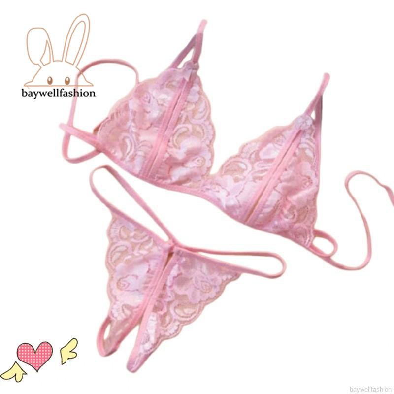 Set Áo Ngực & Quần Lót Nữ G-String Thêu Ren | BigBuy360 - bigbuy360.vn