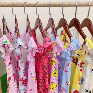 Váy Cánh Tiên xoè đuôi cá lanh lụa cho bé gái