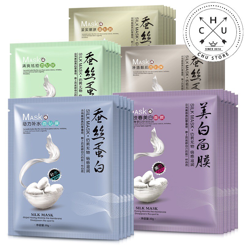 (Bán Buôn - Sỉ) Mặt Nạ Tơ Tằm OneSpring Silk Mask - Dưỡng Da Mụn Cấp Ẩm Thải Độc One Spring (Chustore MN3)