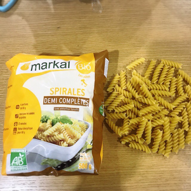 Mì nui xoắn hữu cơ Markal 500g NK Pháp