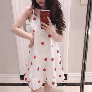 Váy ngủ hai dây dễ thương