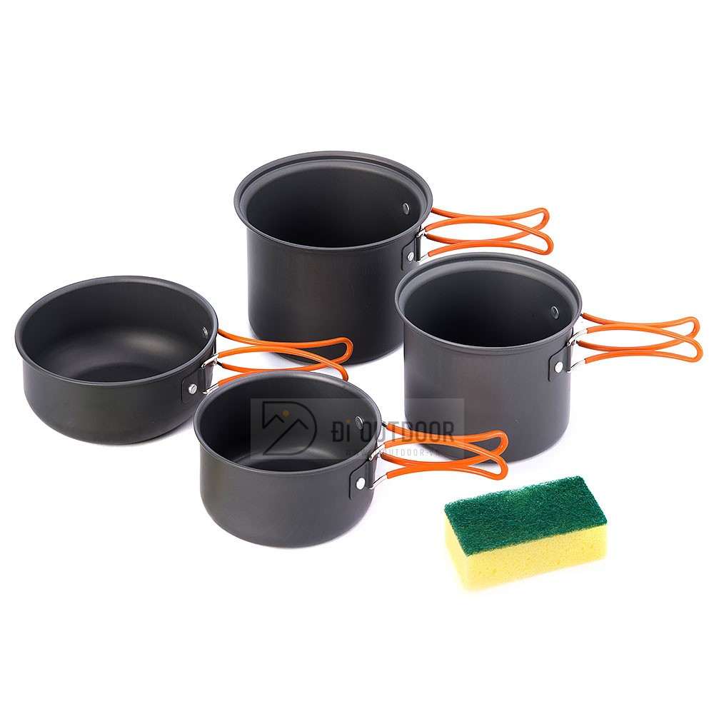 Bộ nồi cắm trại Naturehike 2-3 người NH15T401-G và NH18T018-G