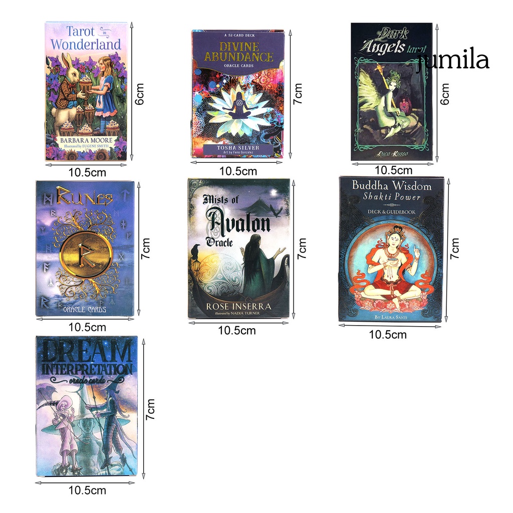 1 Bộ Bài Tarot Tiếng Anh Dark Angels Di Abundance Runes Oracle