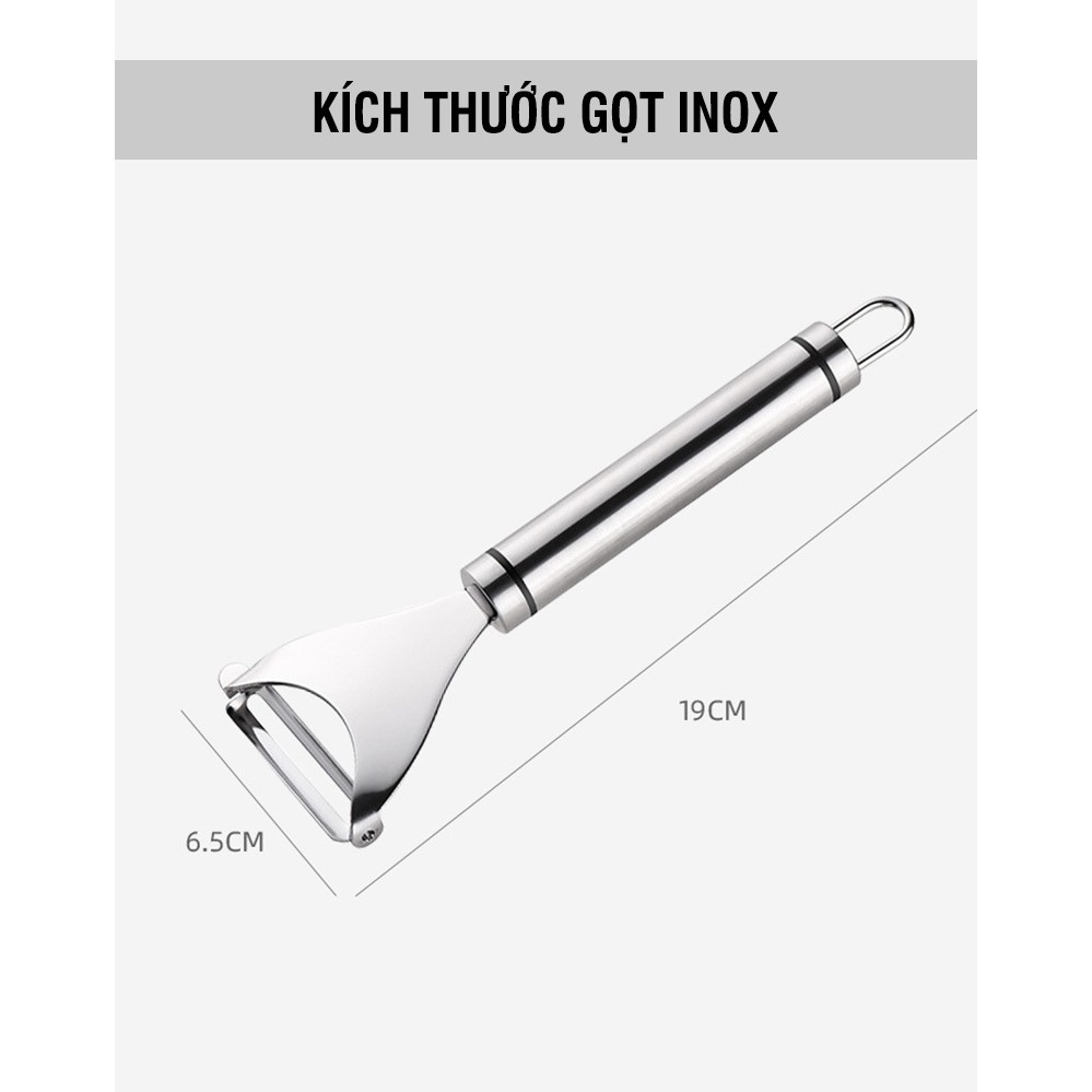 Dụng cụ nạo gọt rau củ quả đa năng 3 trong 1 inox 304 INOHA N01