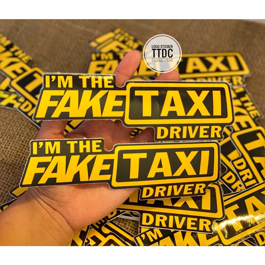 Tem logo decal sticker Fake Taxi